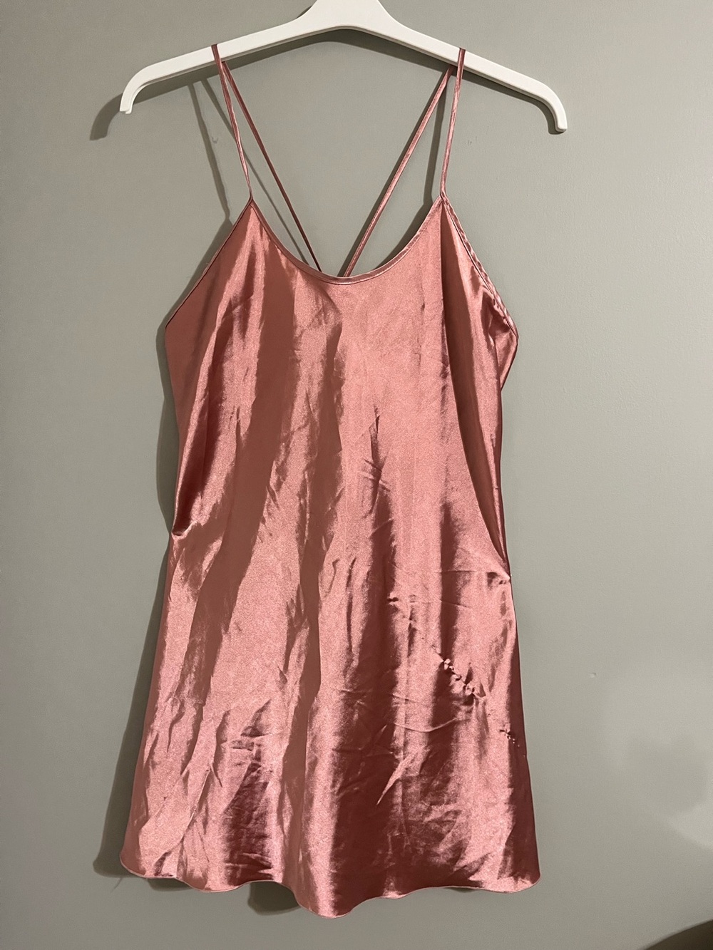 SHEIN Solid Satin Cami Dress.